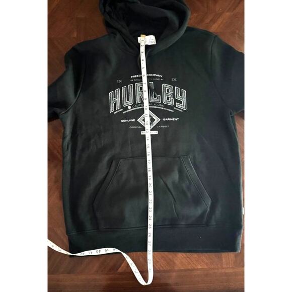 Hurley Freedom Company Black Hoodie Pullover Sweatshirt NWT Size L - Picture 5 of 16